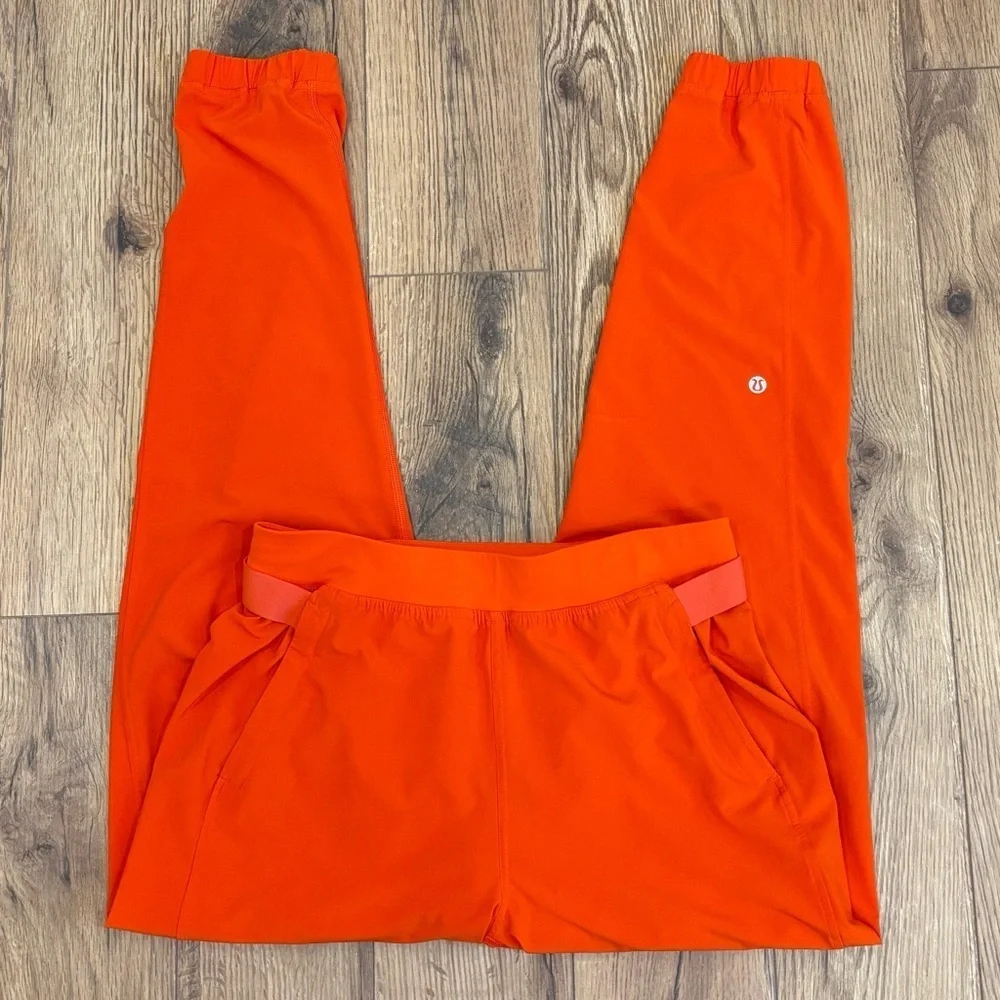 Lululemon Adapted State High Rise Joggers *Air Flow In Solar Orange Size 6